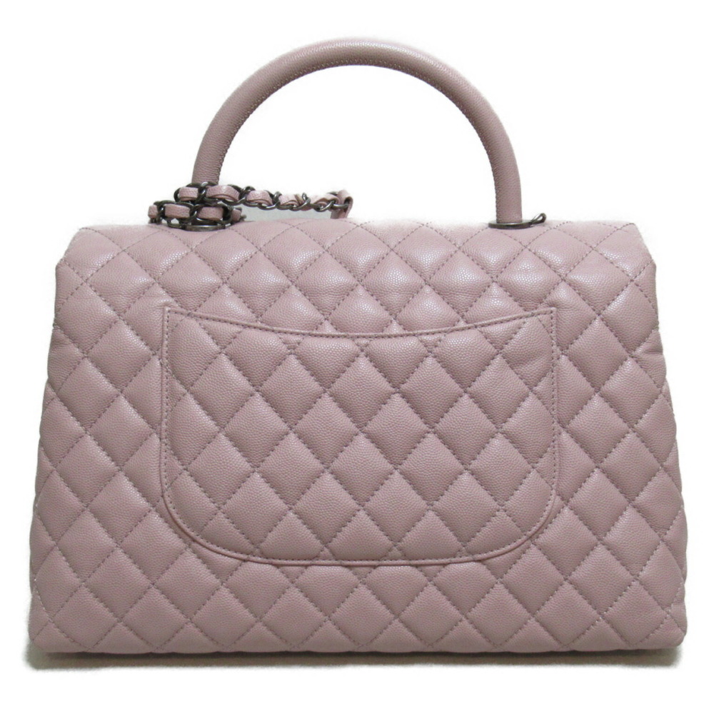 Chanel Handle Caviar Pink Coco 2Way Bag Shoulder Matelasse Skin